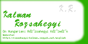 kalman rozsahegyi business card